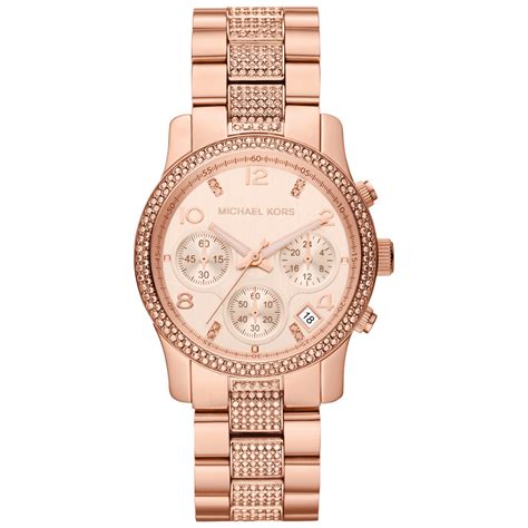 womens michael kors watches rose gold|rose gold watch with numbers.